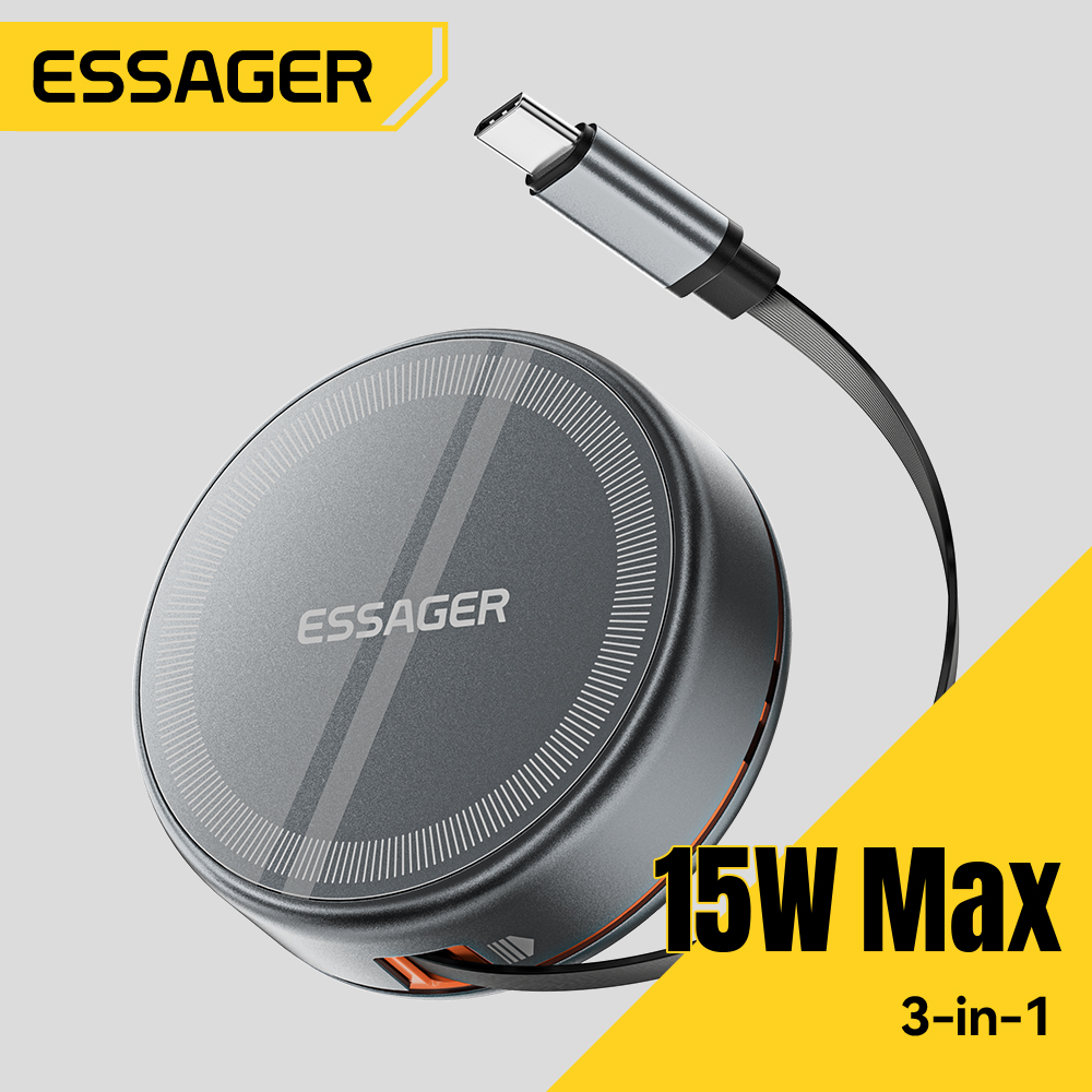 Wireless Charger Watch - Essager 15W 3 in 1 Magnetic