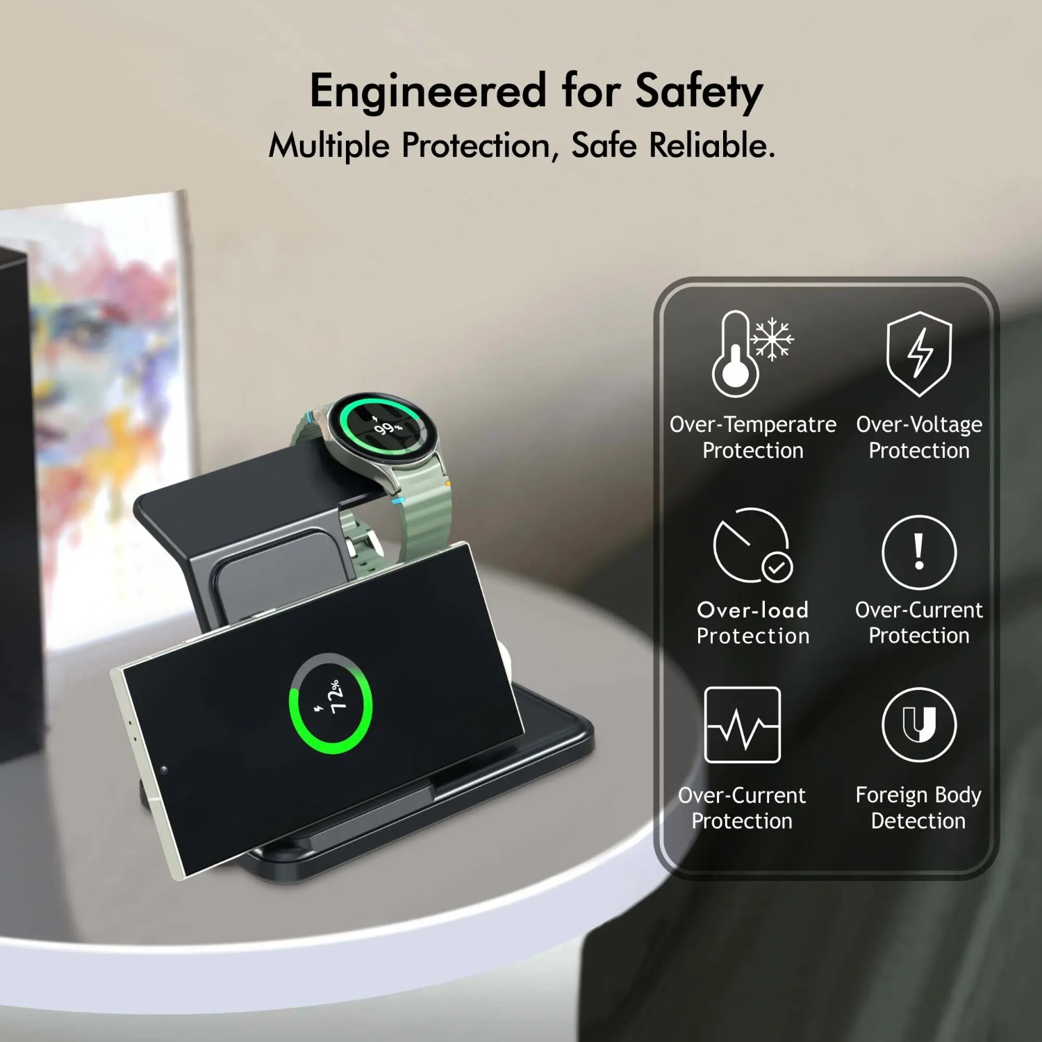 Desktop 3-in-1 Wireless Charge - Wireless Charger Watch recension och pris