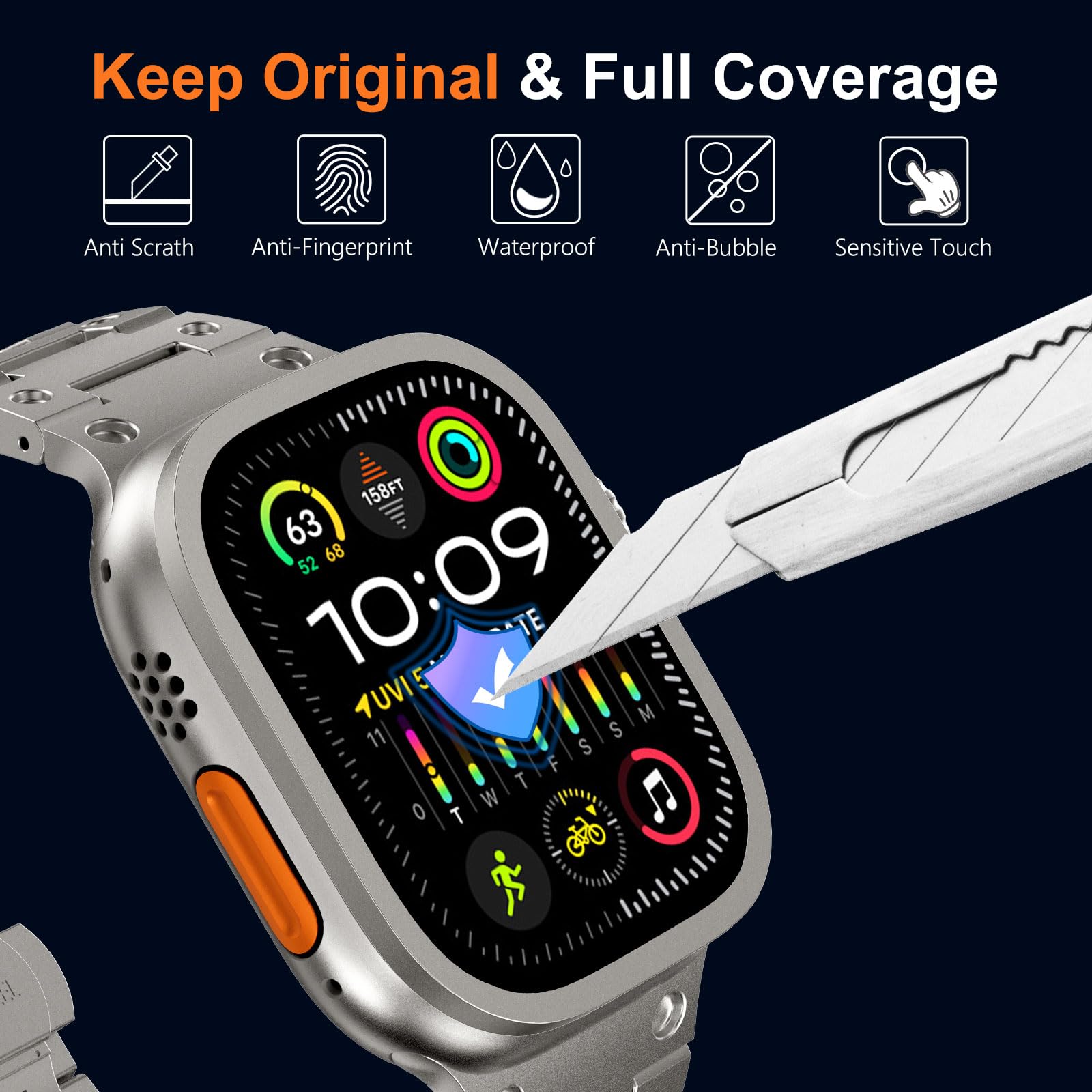 Tempered Glass for Apple Watch - Smartwatch Watch Accessories For Women recension och pris