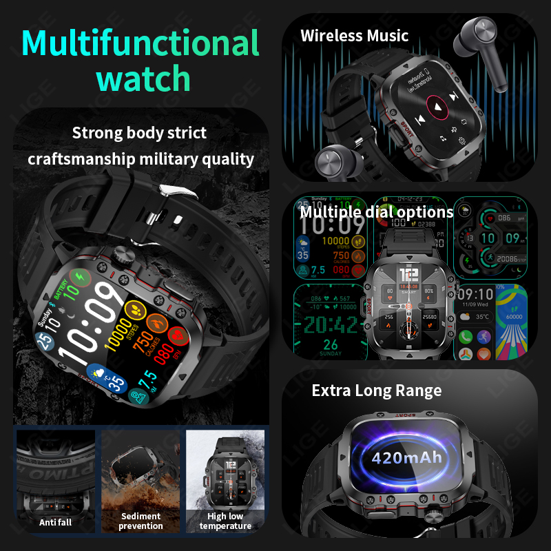 LIGE Outdoor Smart Watch Men 2 - Smartwatch Face recension och pris