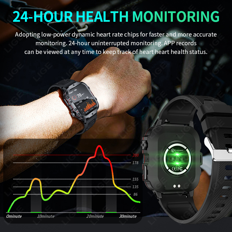 LIGE Outdoor Smart Watch Men 2 - Smartwatch Face recension och pris