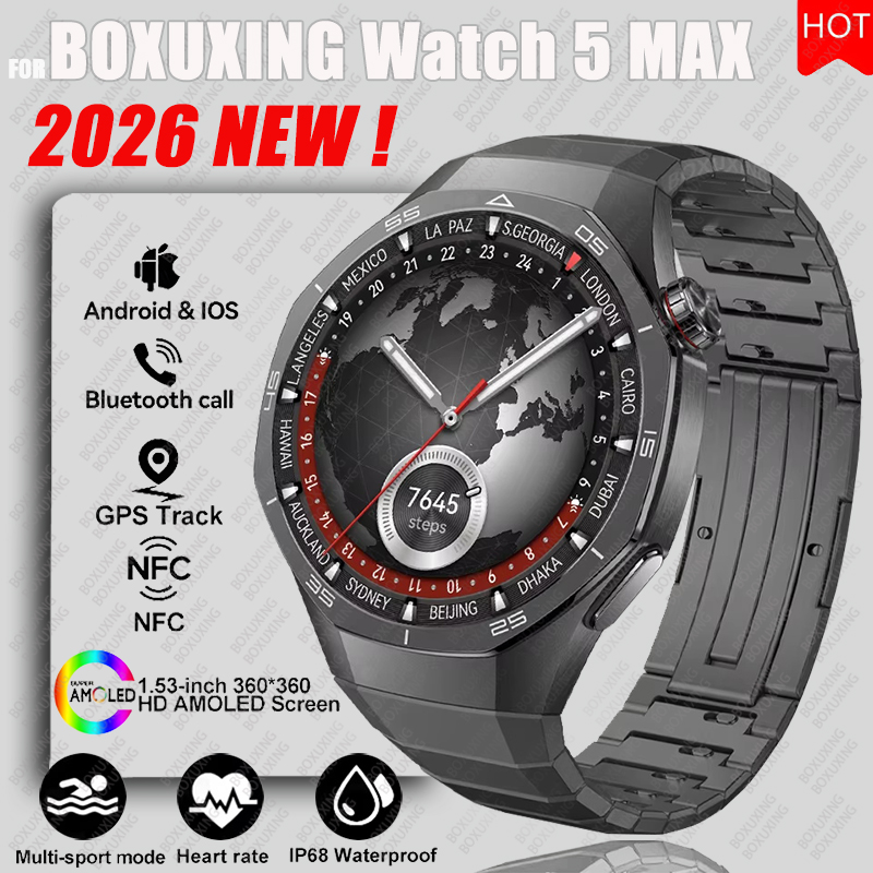 2026 New BOXUXING Watch 5 MAX  - Smartwatch Face recension och pris