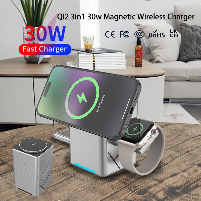 15W Touch Rotating Magnetic Mu - Wireless Charger Watch recension och pris