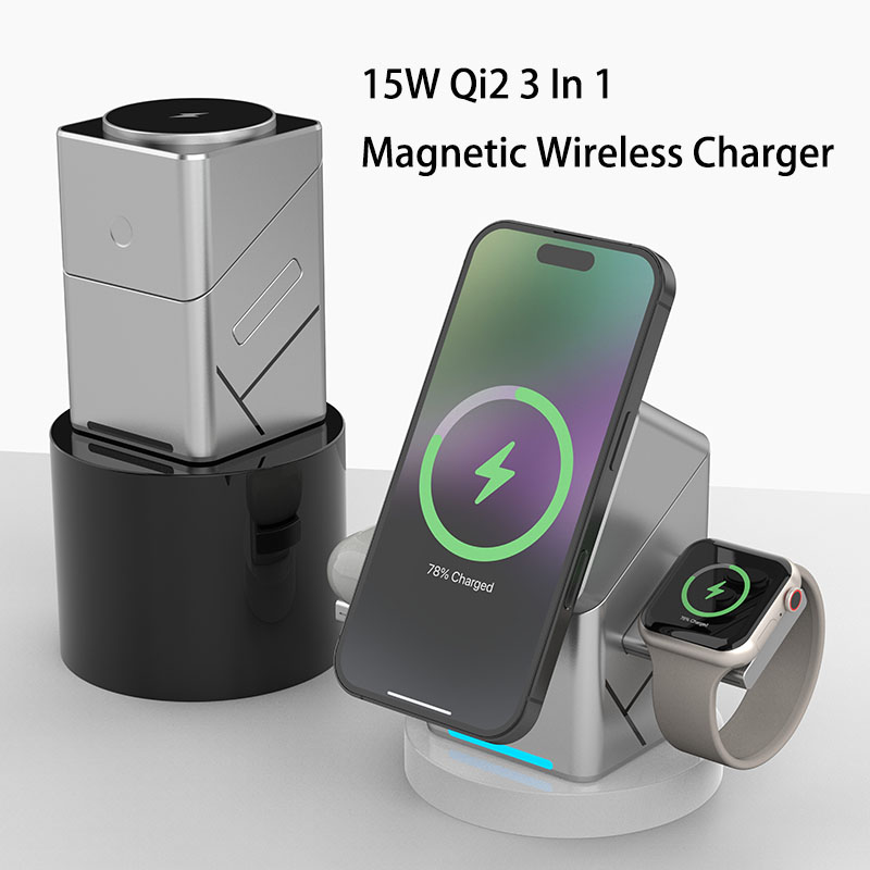 15W Touch Rotating Magnetic Mu - Wireless Charger Watch recension och pris