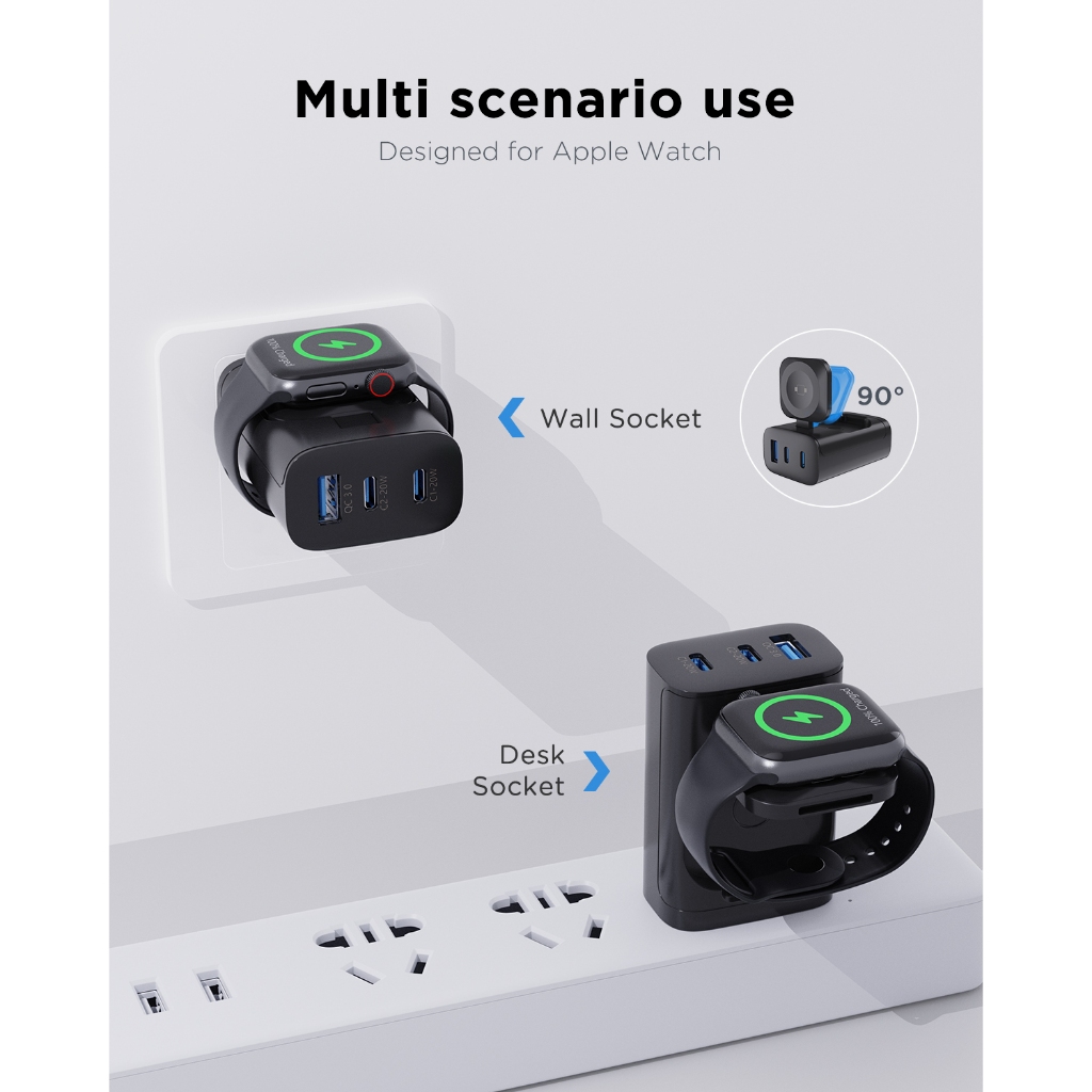 Oatsbasf 4 In 1 QC3.0 Fast Mag - Wireless Charger Watch recension och pris